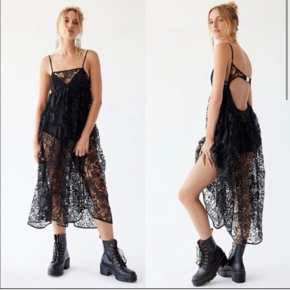 For Live & Lemons Sundae Tank Midi Dress - Black